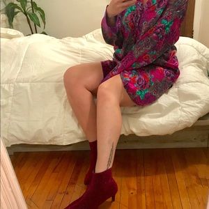 RARE Vintage VS Silky floral button down tunic